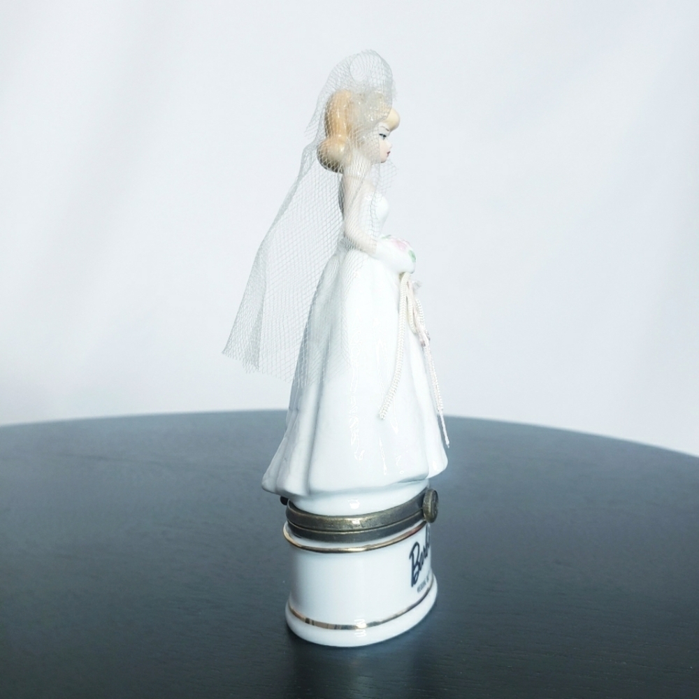 *Last Chance* Wedding Day Barbie Porcelain Hinged Box PHB Midwest Trinket - Picture 5 of 14